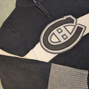 Montreal Canadiens Black & White Pullover Sweater